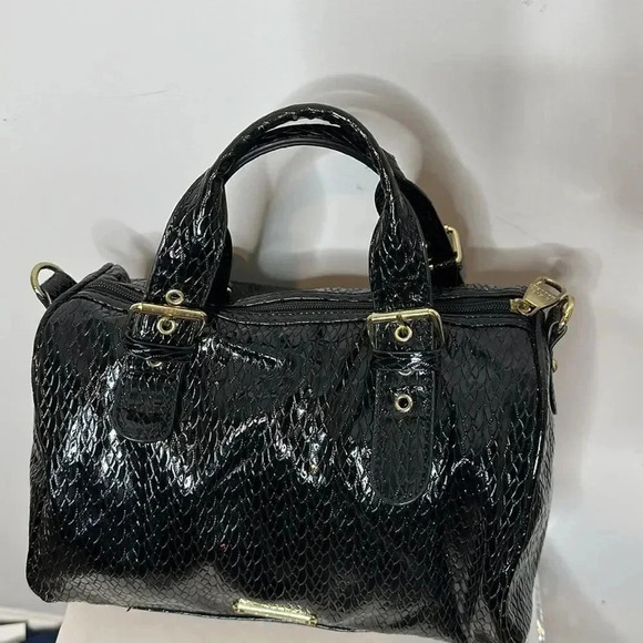 Steve Madden Black Patent Leather Bucket Bag - Picture 6 of 11